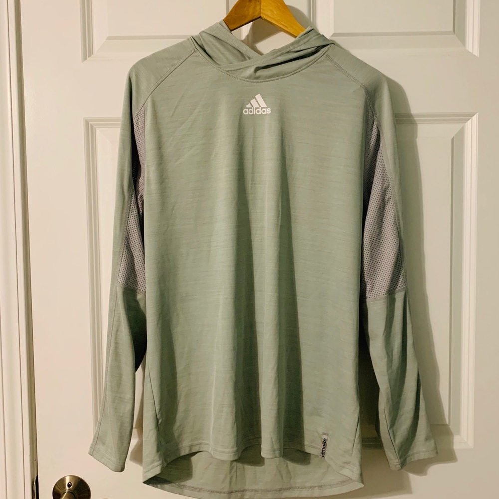 Men’s Gray Adidas Climalite Hoodie